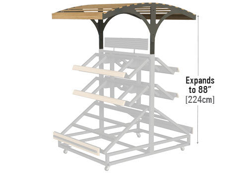 3 Shelf Farm Stand Display Double Canopy [3SPD-48-CANOPY2]