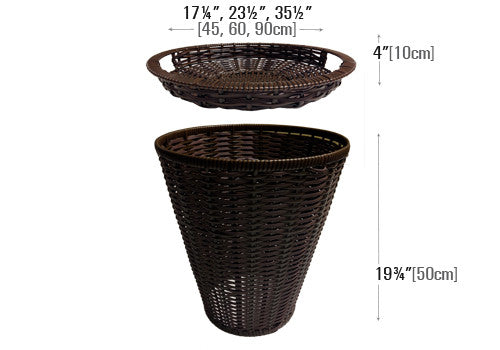 Round Baskets with Stackable Block [BKT-RD]