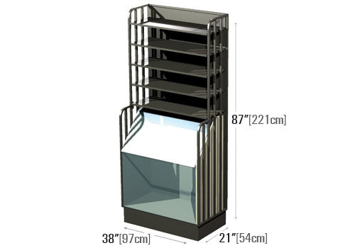 38" Wide Steel Bulk Display with Shelves [SP174]