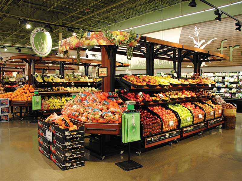 3 Shelf Farm Stand Display Double Sided [3SPD-48-2]