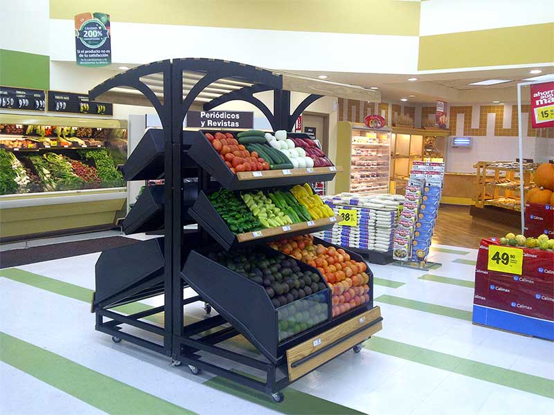 3 Shelf Farm Stand Display Double Sided [3SPD-48-2]