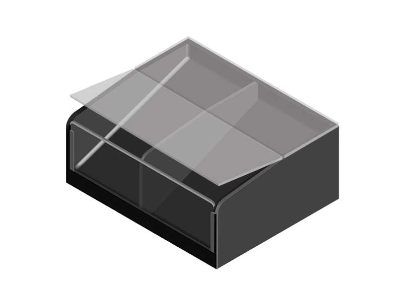 Clear Front Shelf Organizer Lid [PR19M-LID]