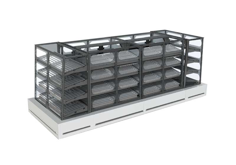 3 Level Metal Shelves Bakery Display [BR509-Roundoor]