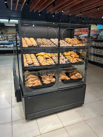 3 Level Metal Shelves Bakery Display [BR509-Roundoor]