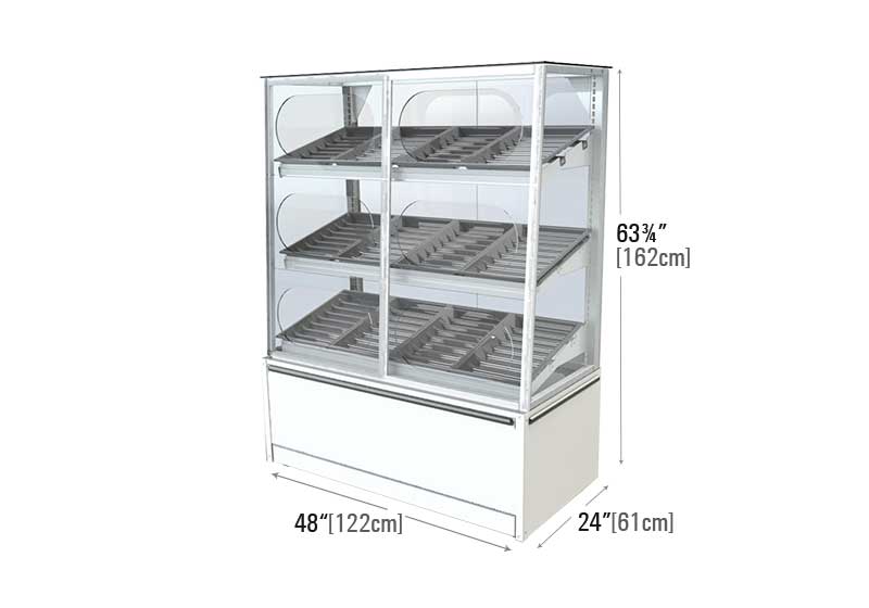 3 Level Metal Shelves Bakery Display [BR509-Roundoor]