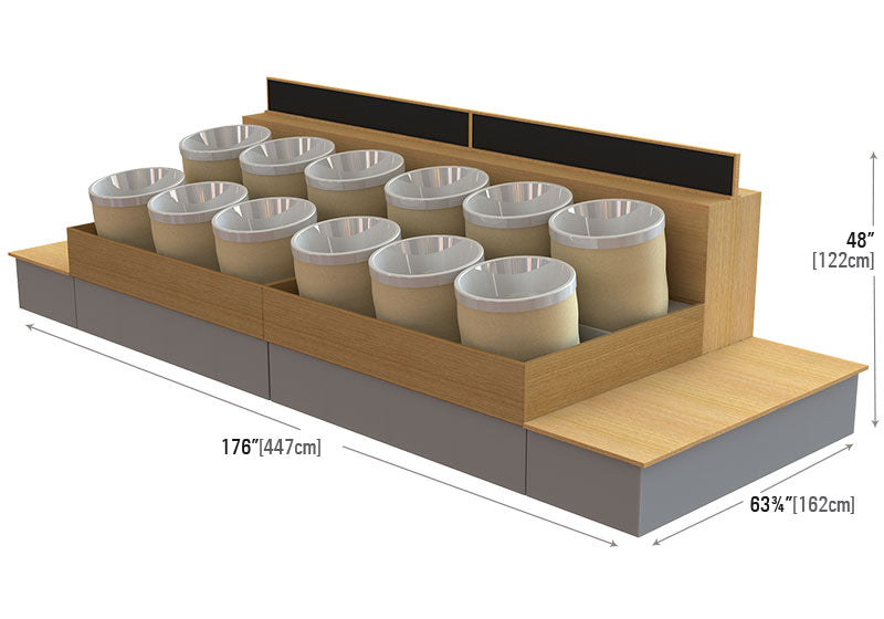 Twelve Spice Bucket Bulk Merchandiser [Bulk-Center 64x64 w/Bucket]
