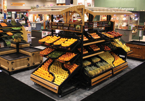 3 Shelf Farm Stand Display Double Canopy [3SPD-48-CANOPY2]