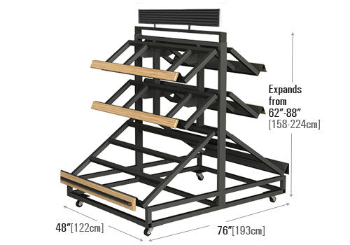 3 Shelf Farm Stand Display Double Sided [3SPD-48-2]