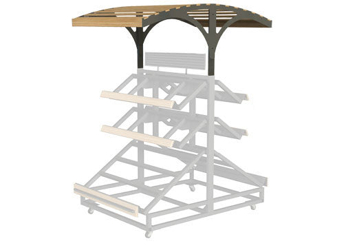3 Shelf Farm Stand Display Double Canopy [3SPD-48-CANOPY2]