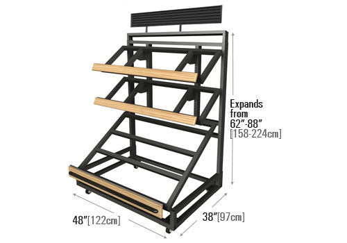 3 Shelf Farm Stand Display Single Sided [3SPD-48]