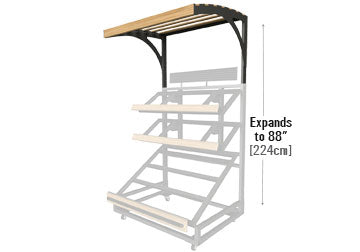 3 Shelf Farm Stand Display Single Canopy [3SPD-48-CANOPY]
