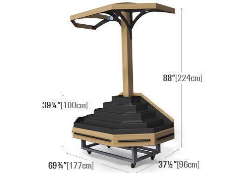 5 Stepped Endcap Display with Canopy [3SPD-END]