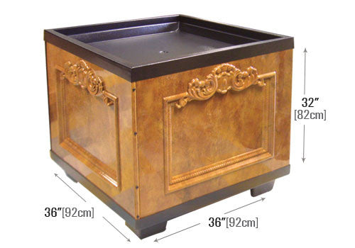 Ornate Plastic Bin with Faux Granite Sides [BLS36-G1]