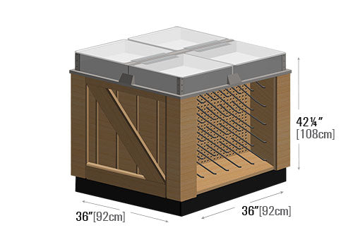 4 Compartment Square Bulk Foods Bin [BLS36-SB]