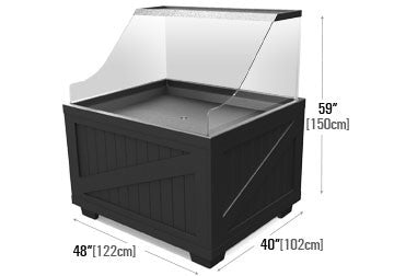 Ice Bin with Sneeze Guard [BLS4840-ICE]