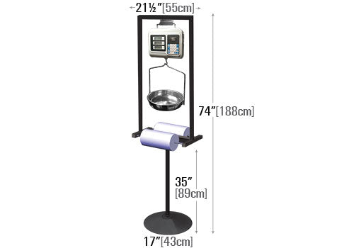 Free Standing Scale and Dual Bag Stand [BLSB-2-ADA]