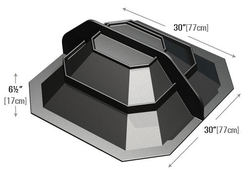 Square Bin Pyramid Riser [BLSP-36D1]