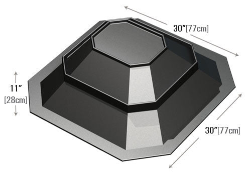 Square Bin Pyramid Riser [BLSP-36H]