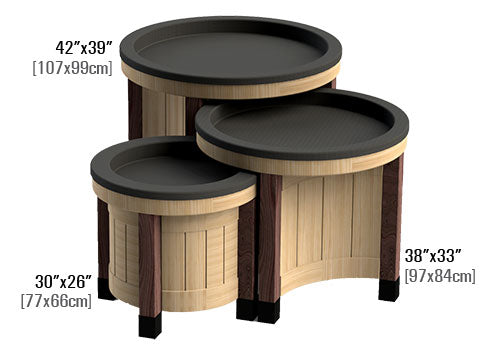 Round Orchard Bin Set - Dark Legs [BLWCIR-DL]