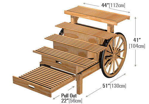Four Step Display Cart with Pull-Out Shelf [DC106]