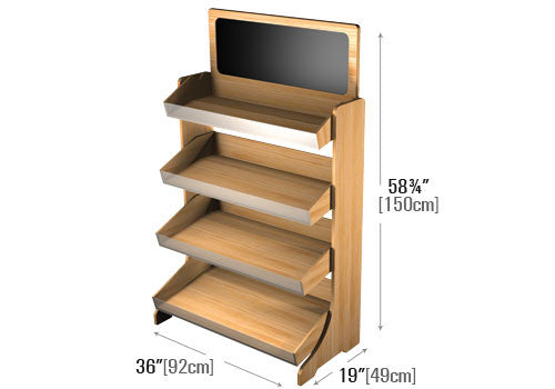 Alco Designs | one sided Snack Rack - DC208 | display wood rack 