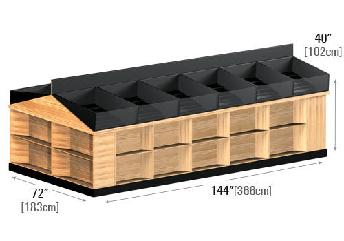 Modular Dry Table with Bulk Bin Top [DT402-Z]