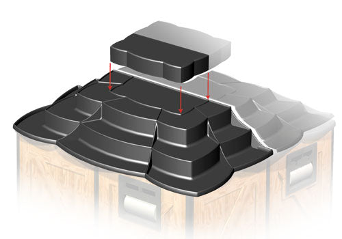 Curved Dry Table End Riser and Optional Top [DTR401E]