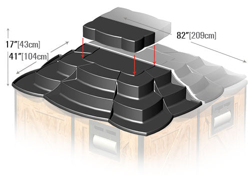 Curved Dry Table End Riser and Optional Top [DTR401E]