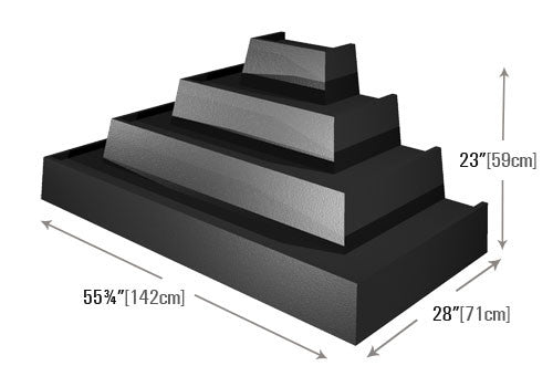 4 Step Dry Table End Riser for Low Endcap Table [DTR45E]