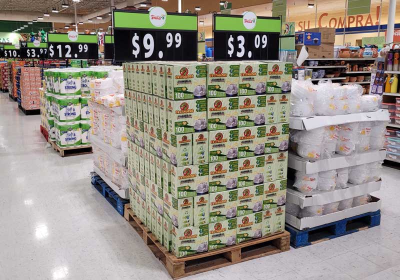 Spiral Metal Board Pallet Drop Stand