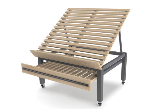 Steel Framed Wood Slant Table [ET190]
