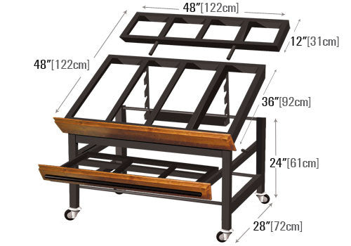Orchard Table Produce Table Produce table riser Produce Signs Produce Merchandising Produce accessories Euro Table Euro Table Risers Metal