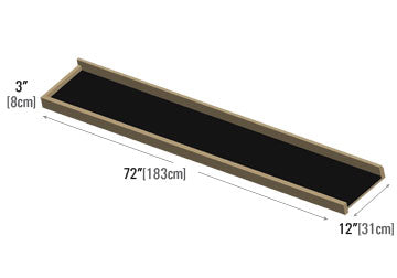 72" Left Extension Shelf [EU45-EXT-6L]