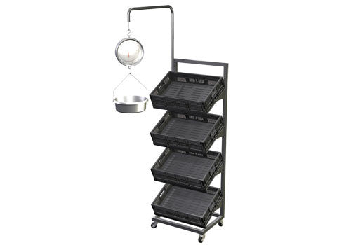 2 Sided Four Shelf Mobile Display [METTBL-224H]