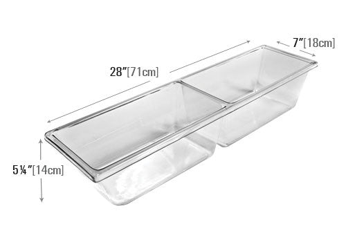 Two Compartment Molded Clear Pan [MP7K]