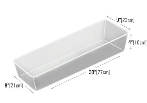 Long and shallow bin is perfect for bulk salads or other hard to merchandise items