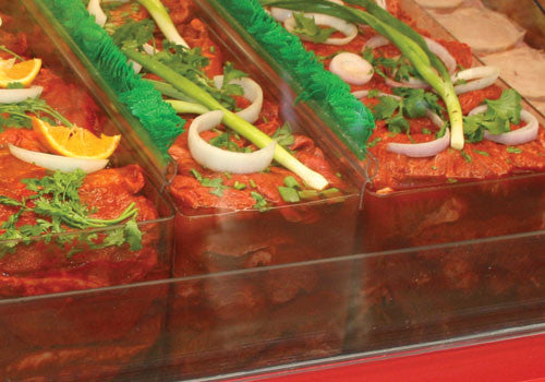 Molded Meat Pan with Deep Back Reservoir [MPD]