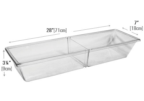 Clear Pan Insert + Removable Divider [MPIH]