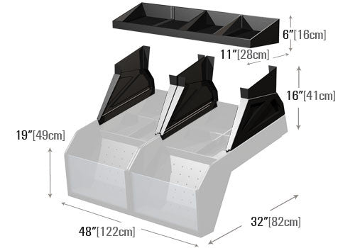 Add-On Shelf for Clear Front Produce Riser for PR65L and PR65M [MV231]