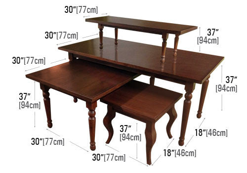 Nesting Tables with Turned Legs [NT]