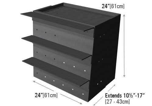 Expandable Produce Riser with Adjustable Shelves [PR17EX]