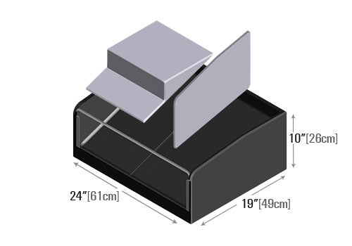 Clear Front Shelf Organizer with Filler and Divider [PR19M-12-F]