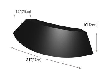 5" High Convex Curved Shelf Insert Dummy [PR23CXS]