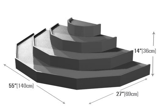 Half Moon Stepped End Riser [PR580E]