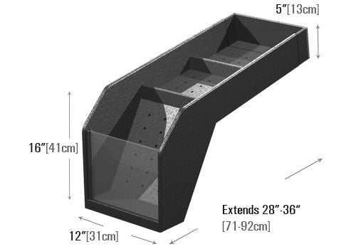 narrow profile clear front riser - PR65L-12