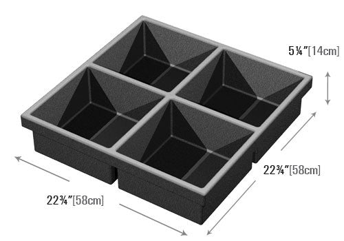 Four Compartments Euro Tray [PT664]