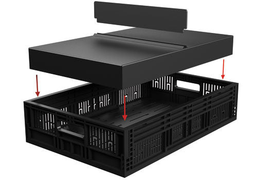 collapsible storage bin riser