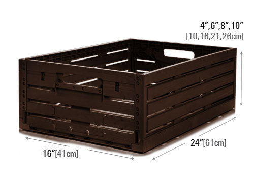 Alco Designs | RPC produce wood crates- RPC-WOOD | collapsible storage box collapsible storage bin