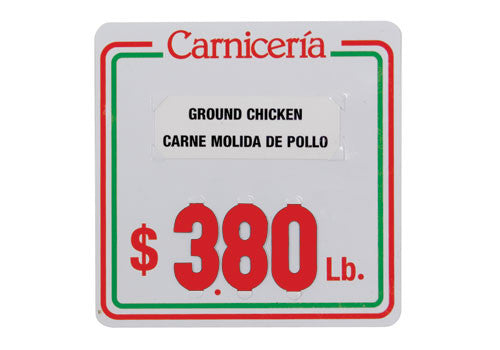 6×6½ Carniceria or Custom Logo Price Tags [SK4012]