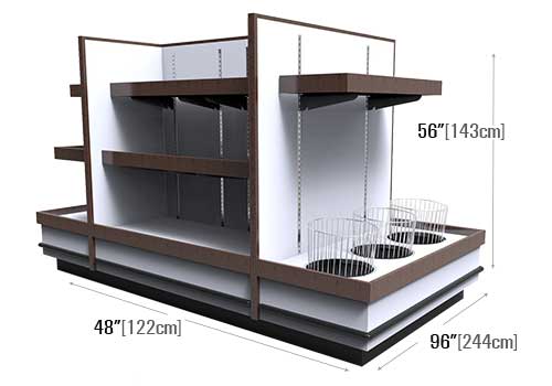 Display with Slots for Baskets [SM-BA00-BI]